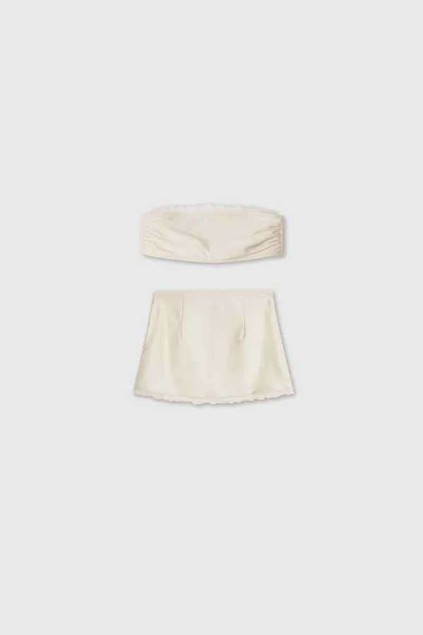 Flower Mesh Bikini Set (cream)