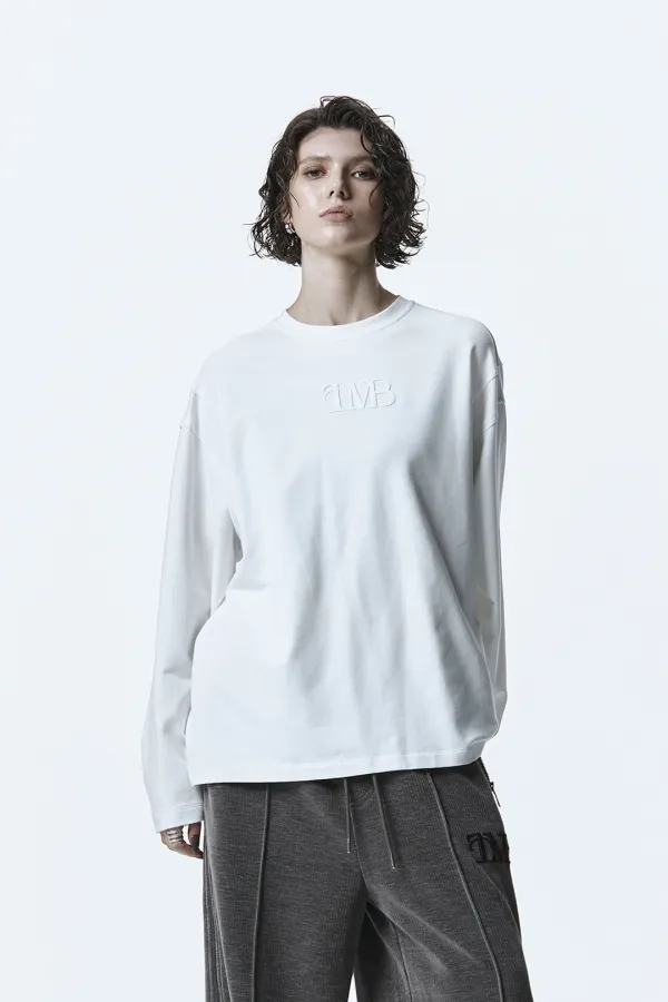 TMB Embossed Logo Long Sleeve [ White ]
