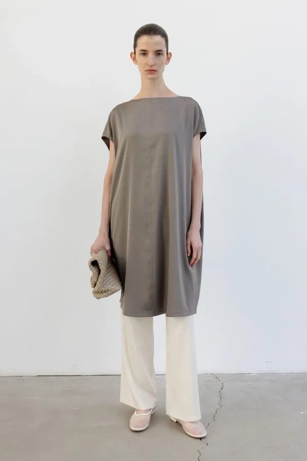 Fluid cocoon dress_grey