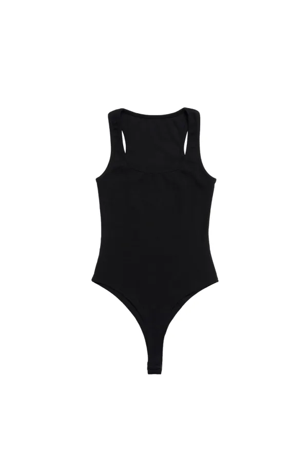 BASIC LOGO BODYSUIT BLACK