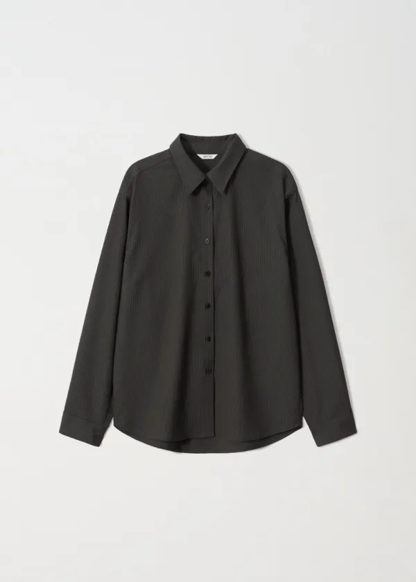 French Stripe Shirt_Dark Gray