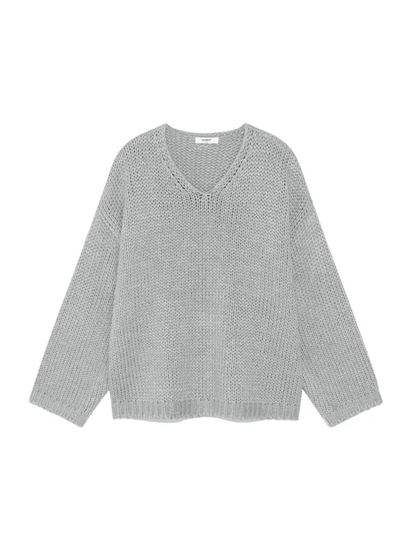 G COZY OVER KNIT TOP (GRAY)