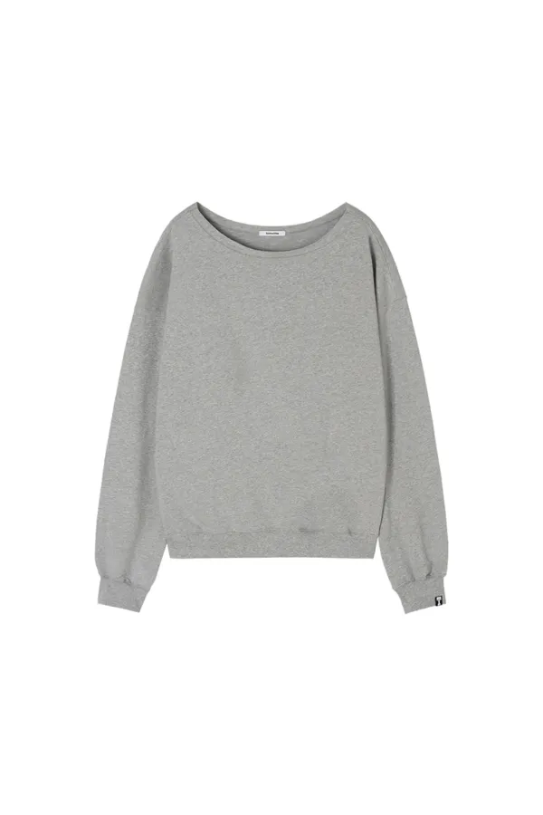ASYMMETRIC ONE SHOULDER SWEATSHIRT (GREY)