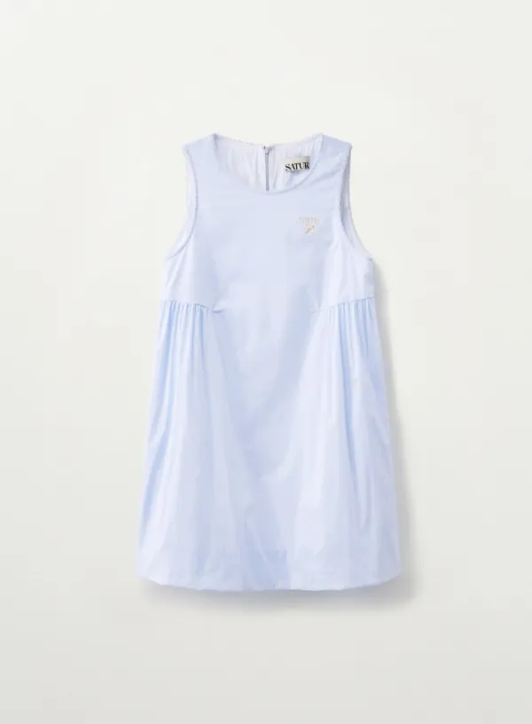 (W) Balloon Sleeveless One-piece - Sky Blue