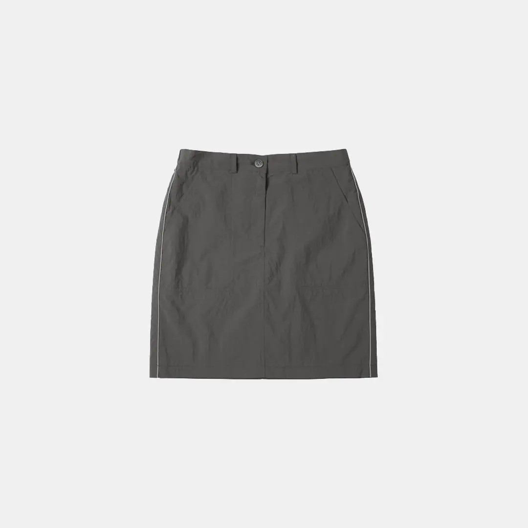 시야쥬 SIST9045 레트로 플로우 스커트_Khaki Gray 상품 이미지 1