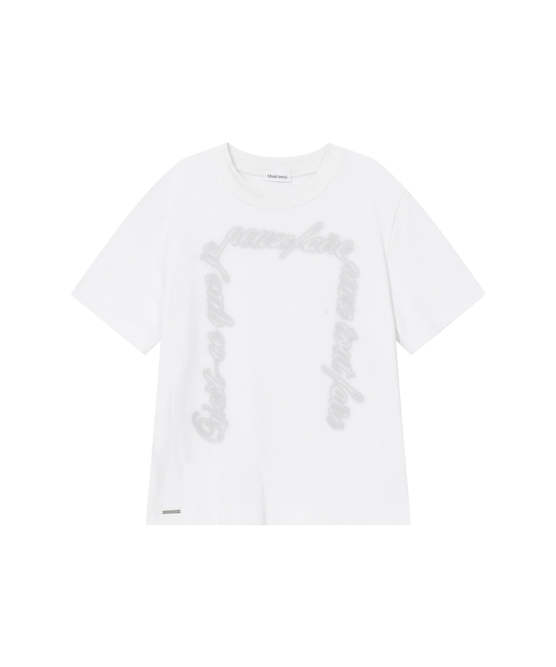 미세키서울 Chicano lettering short sleeve WHITE 상품 이미지 1