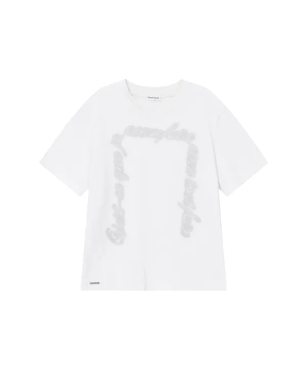 Chicano lettering short sleeve WHITE