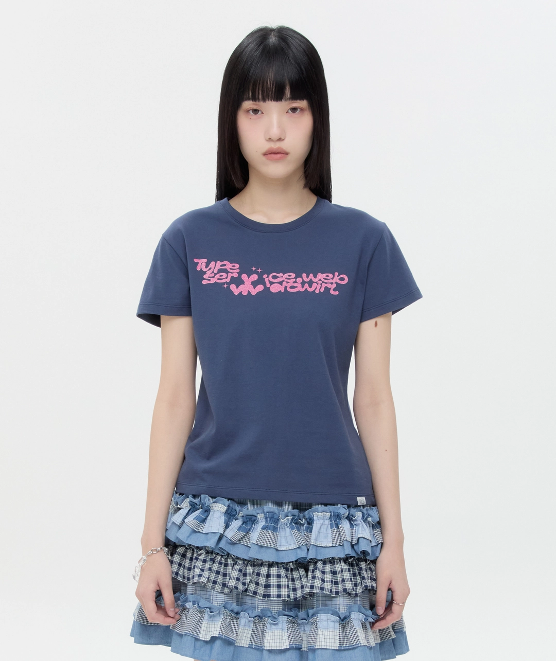 타입서비스 Vivid Twirl Glitter Top [Navy] 상품 이미지 1