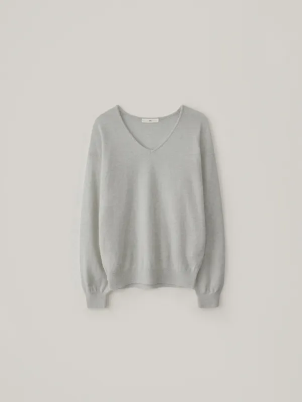 [10.2 예약 배송] Mone Wool V-Neck Knit - Light Gray