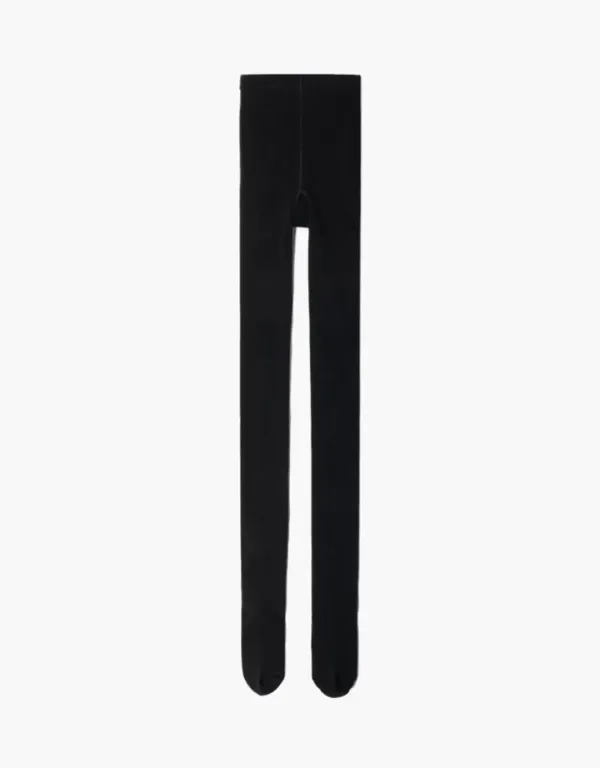 basic cotton tights - black
