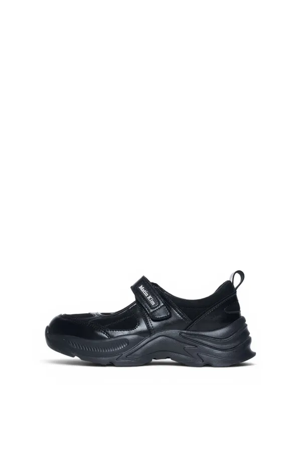 CHUNKY VELCRO MARYJANE SNEAKERS IN BLACK