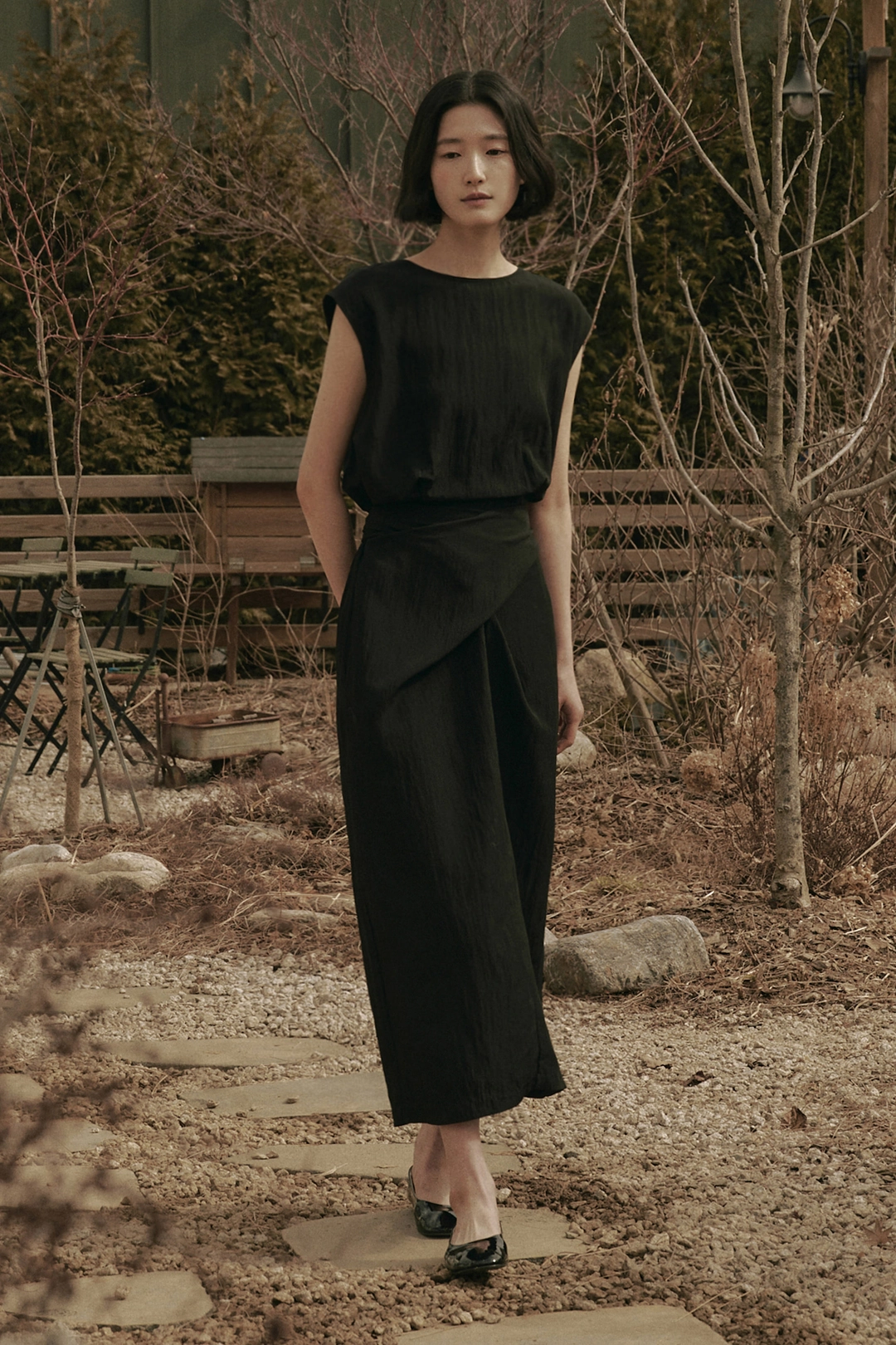 세이지먼트 ARIA TWIST STRAP DRESS_BLACK 상품 이미지 2