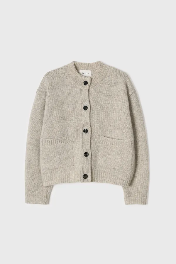 Lerwick Round Button Cardigan (Beige)
