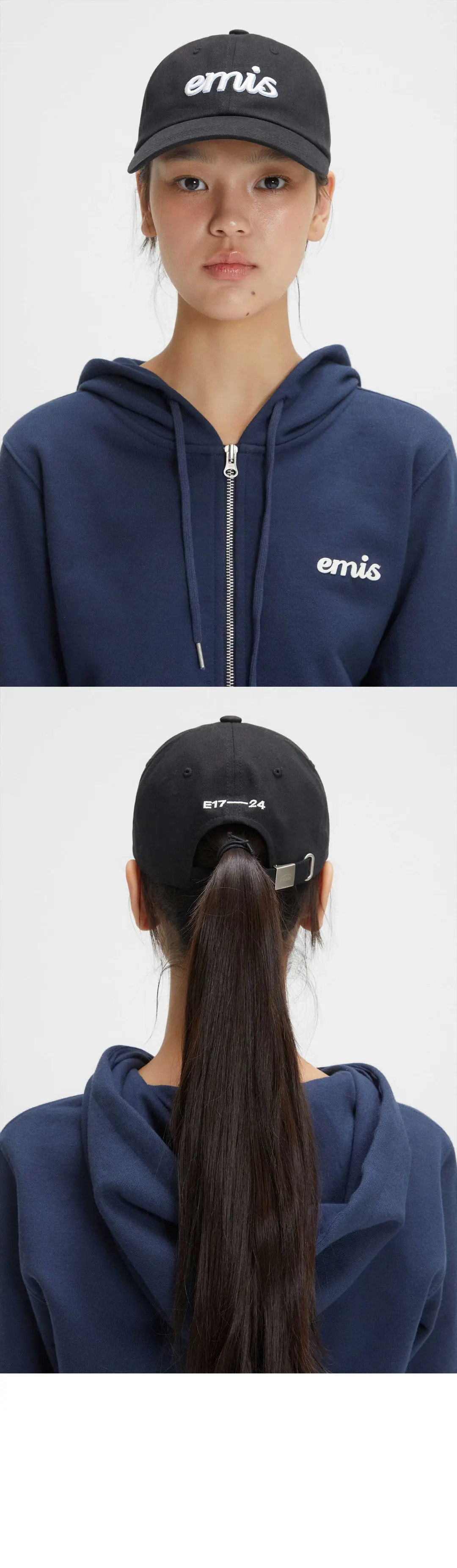 이미스 LAYERED LOGO BALL CAP-BLACK 상품 이미지 2