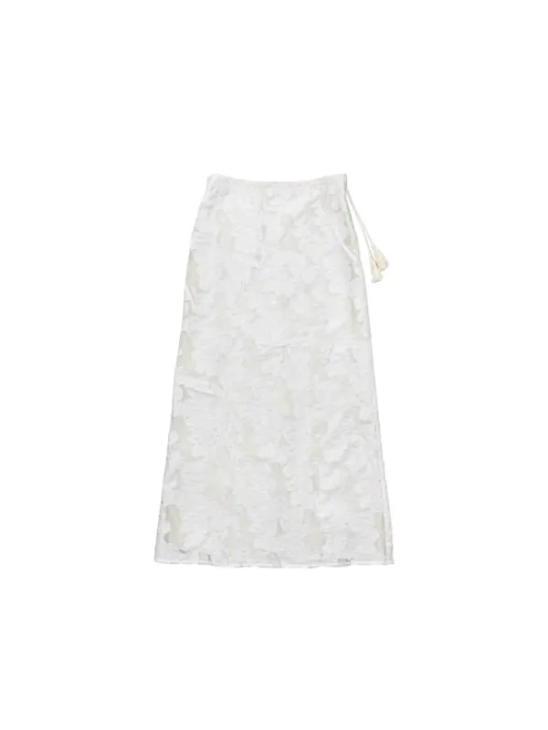 Muse Lace Maxi Skirt Ivory_F263SK11