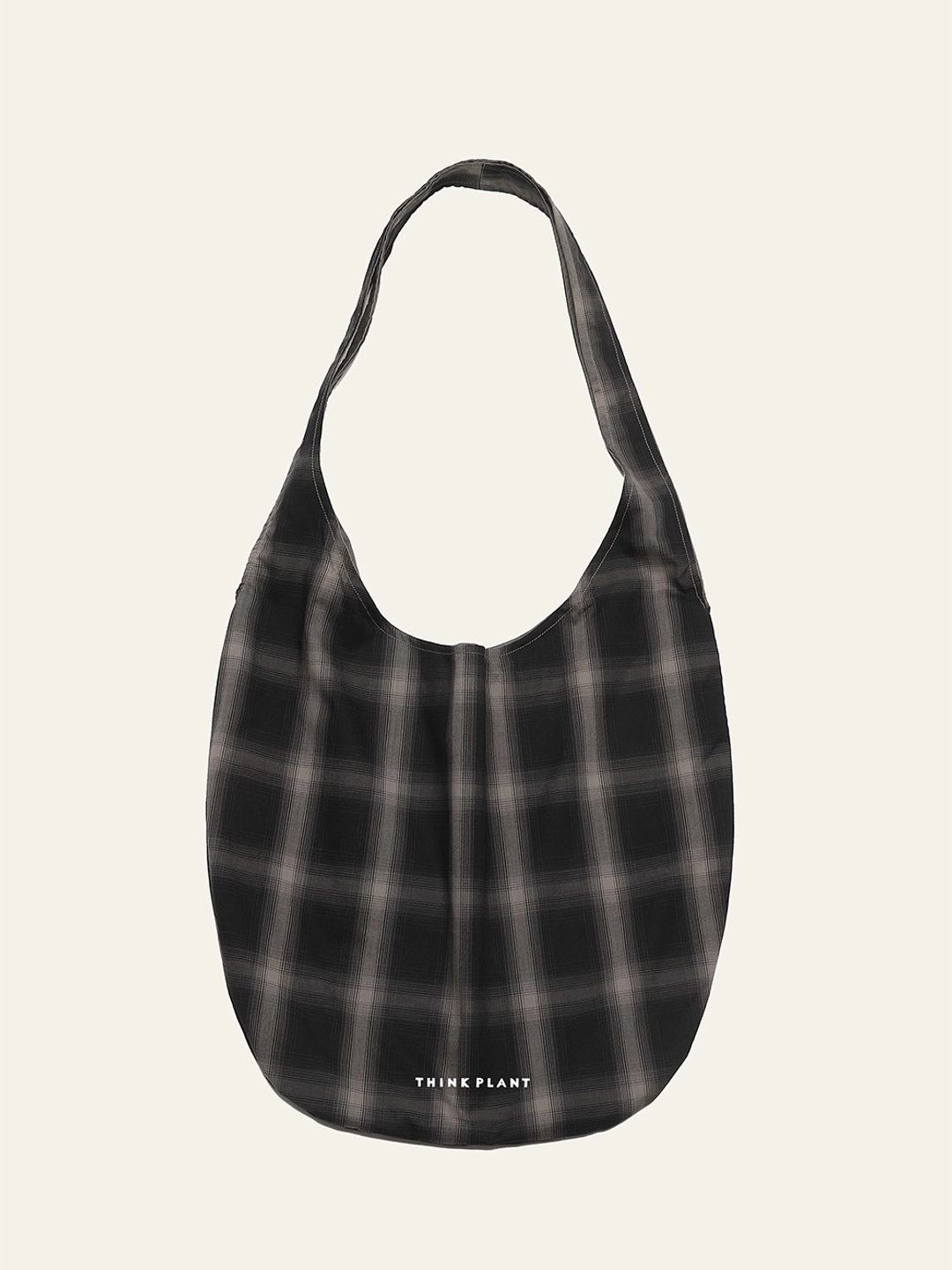 띵크플랜트 Olla Hobo Bag(Black Check, Lined) 상품 이미지 1