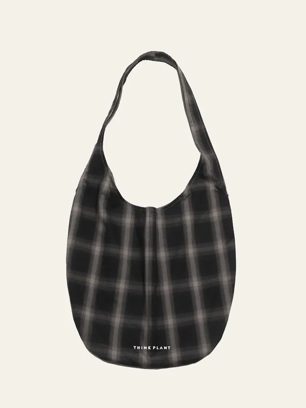 Olla Hobo Bag(Black Check, Lined)