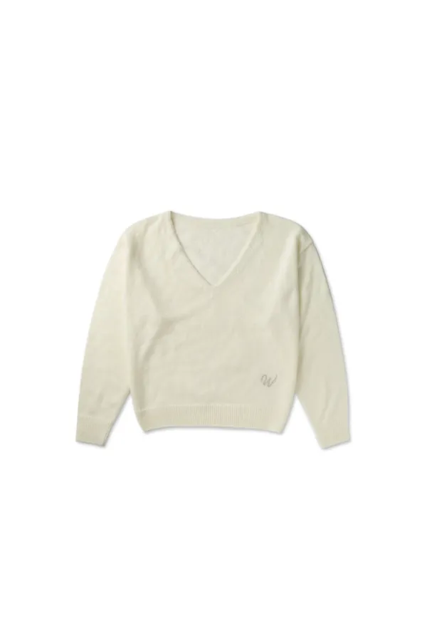 Moa v-neck knit_ivory