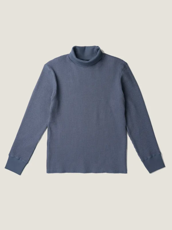 SALLY\'S WAFFLE TURTLE TEE [ Smoke Blue ] New Season