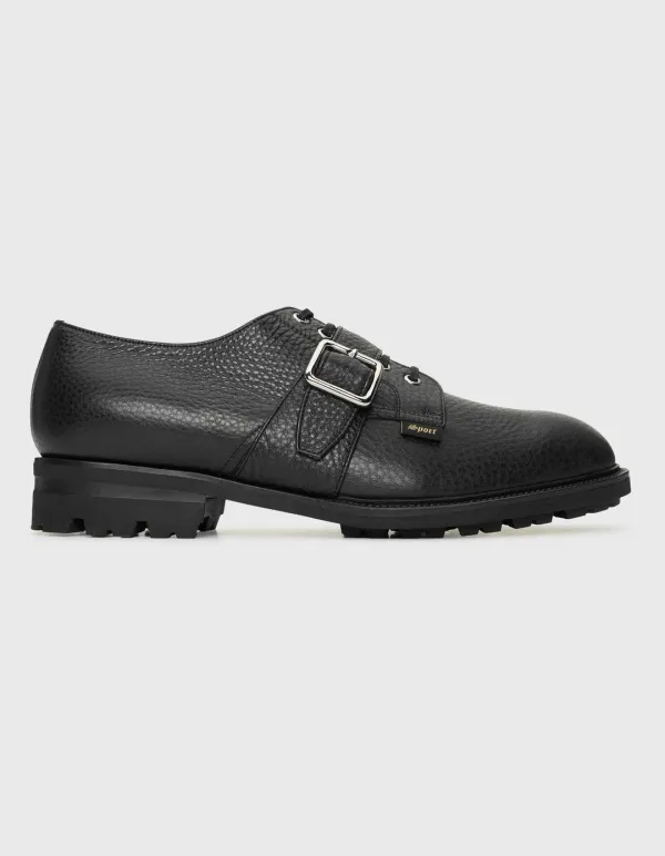MONK STRAP SHOES / Black