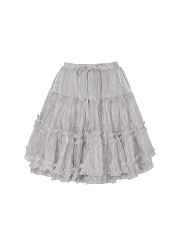 Tutu Midi Skirt (Light Gray)