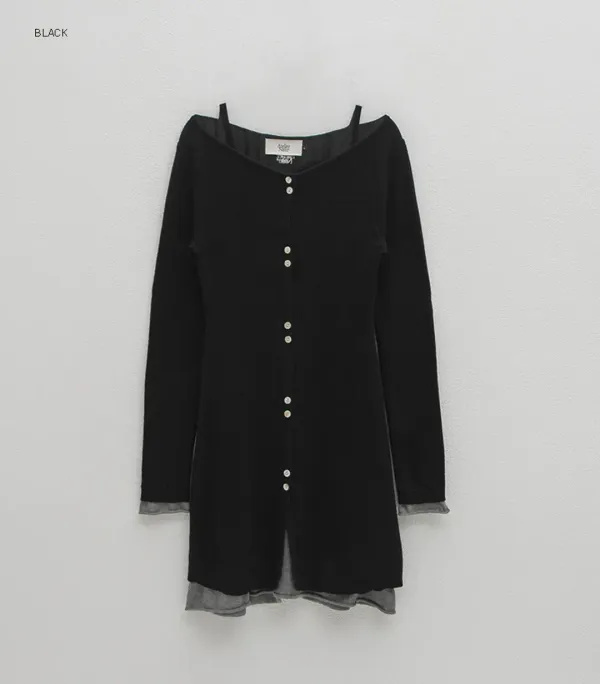 (Z-OP-6226)TALLI LAYERED KNIT DRESS