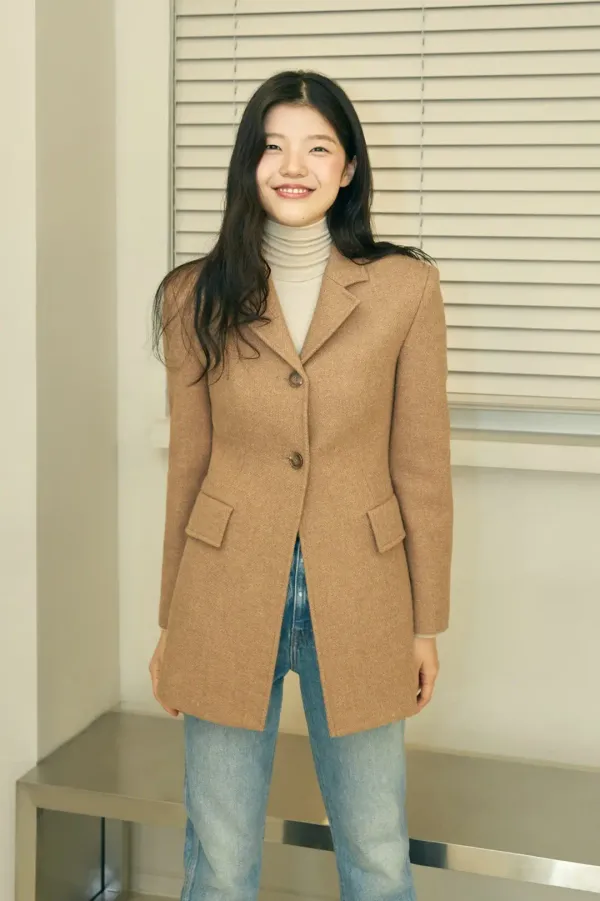 [H Attitude] NO.14 JACKET - CAMEL HARRIS TWEED