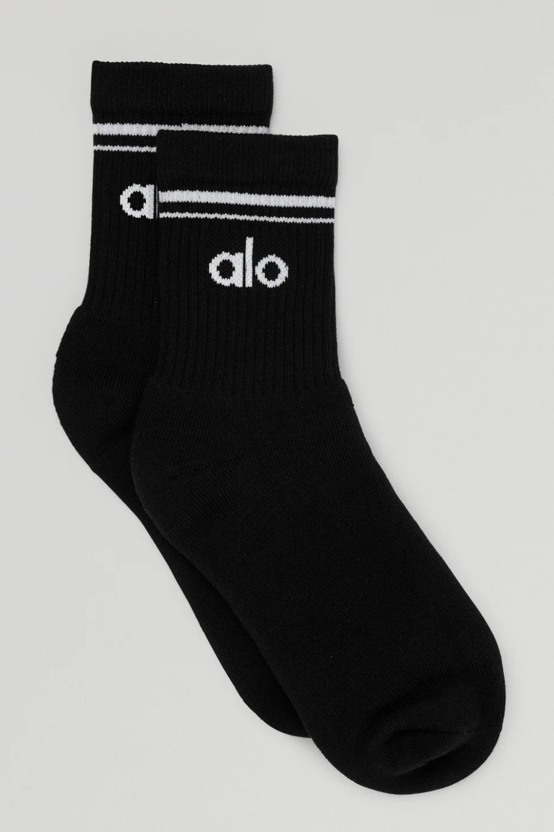 알로요가 Unisex Half-Crew Throwback Sock - Black/White 상품 이미지 1