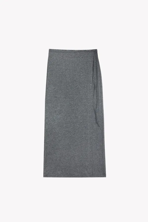 Ruel Wrap Skirt (Gray)