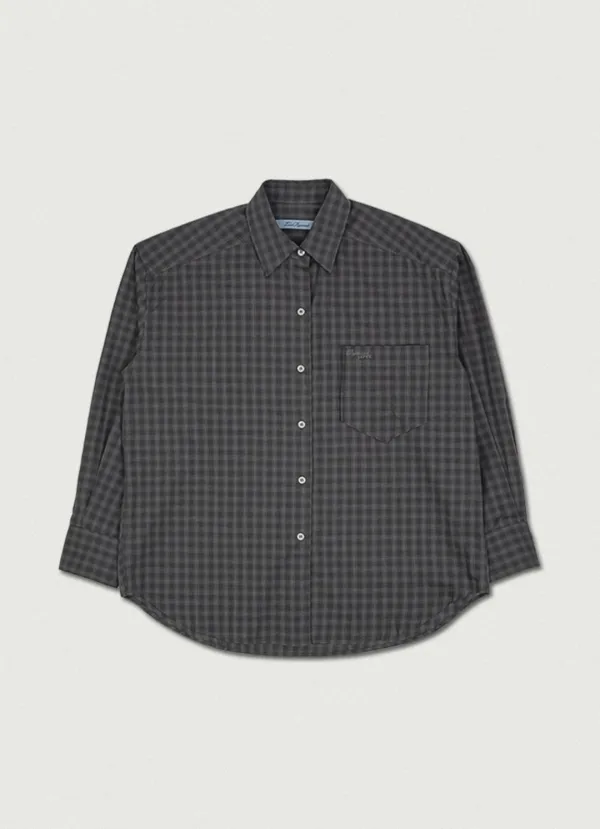 5th/ Powder Check Shirt [gray]