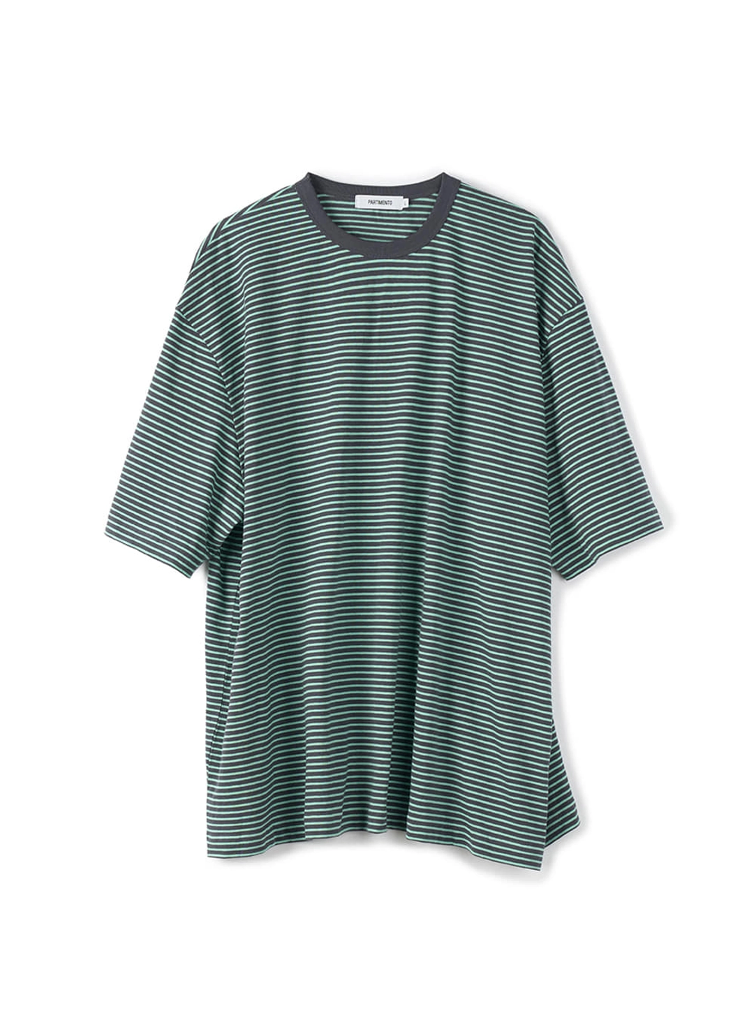 파르티멘토 Vintage Border Tee_Ash Green 상품 이미지 1