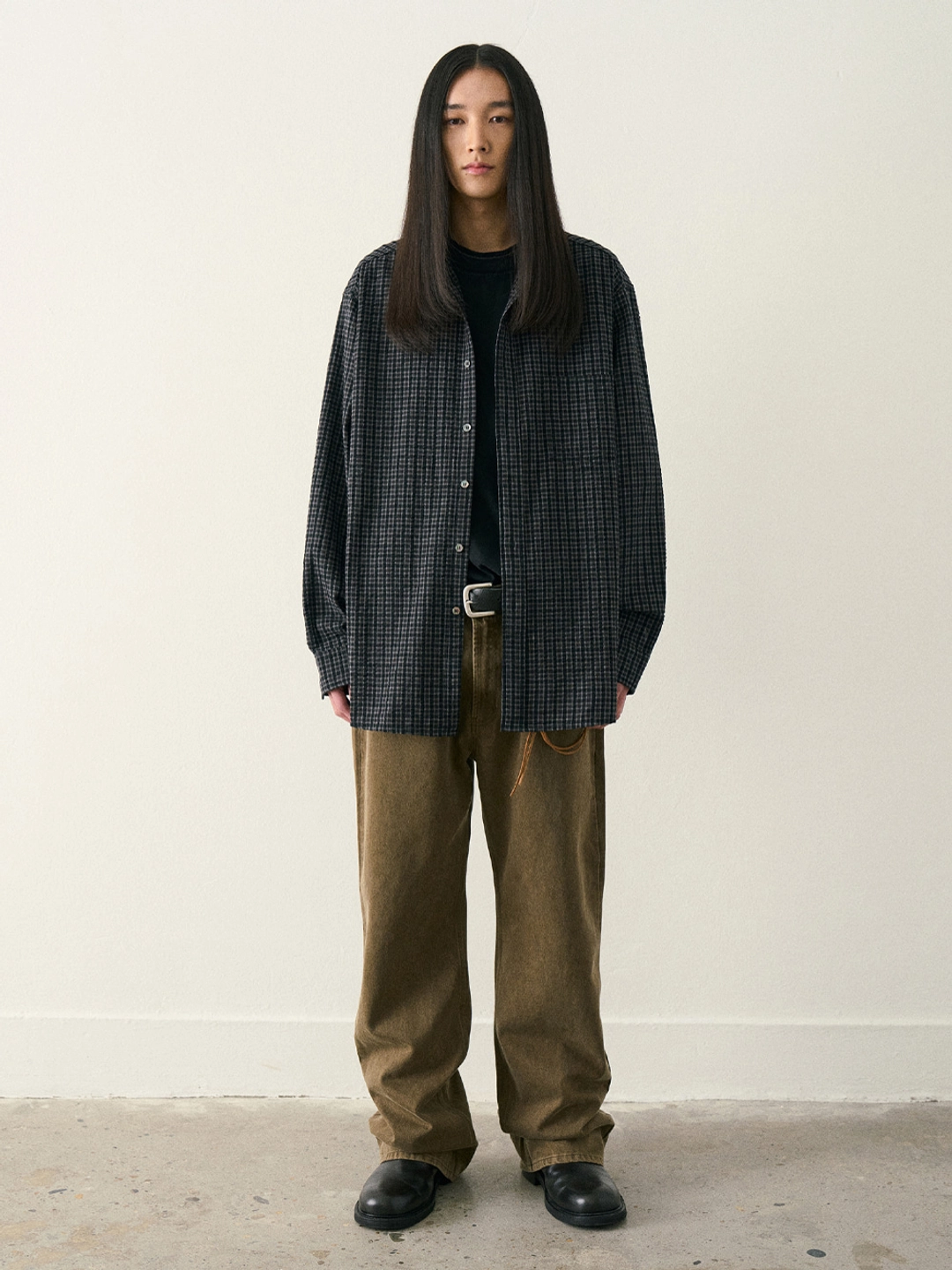 파르티멘토 Country Check Shirts_Black 상품 이미지 2