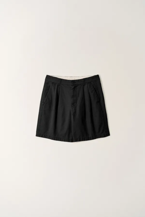 Haven washed bermuda shorts (Black)