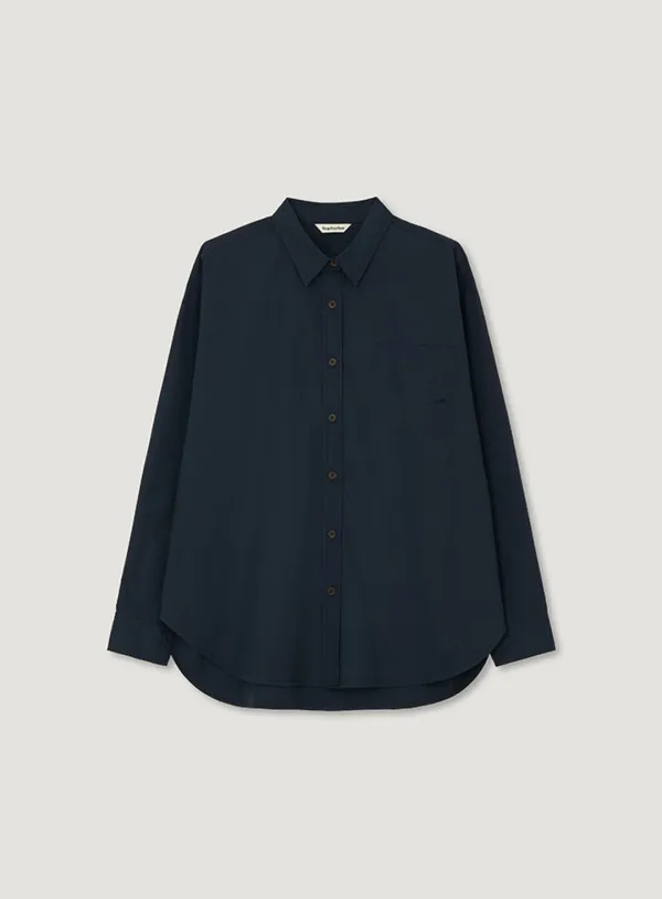 DUONO COTTON SHIRT_NAVY