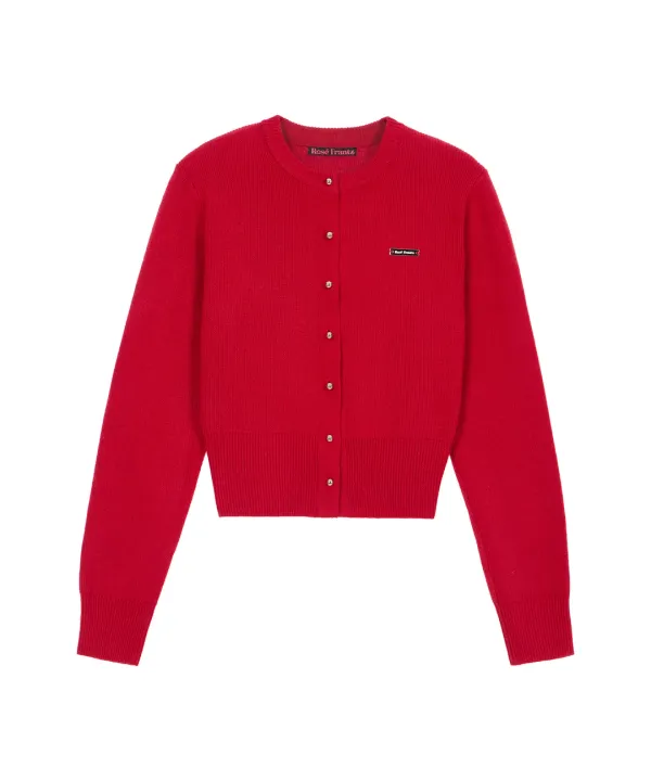 Nickel Round Cardigan [Red]