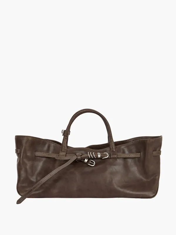 GRANDMA USED BAG_washed brown pull-up