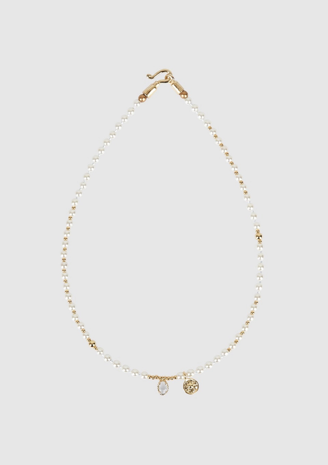 오픈도어 Pearl gemstone necklace Gold 상품 이미지 2