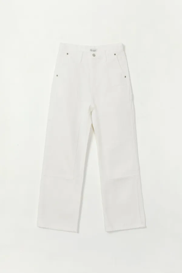 CALEB STITCH COTTON PANTS_WHITE