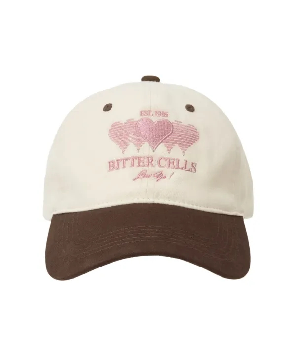 Kitsch Heart Cap-Brown