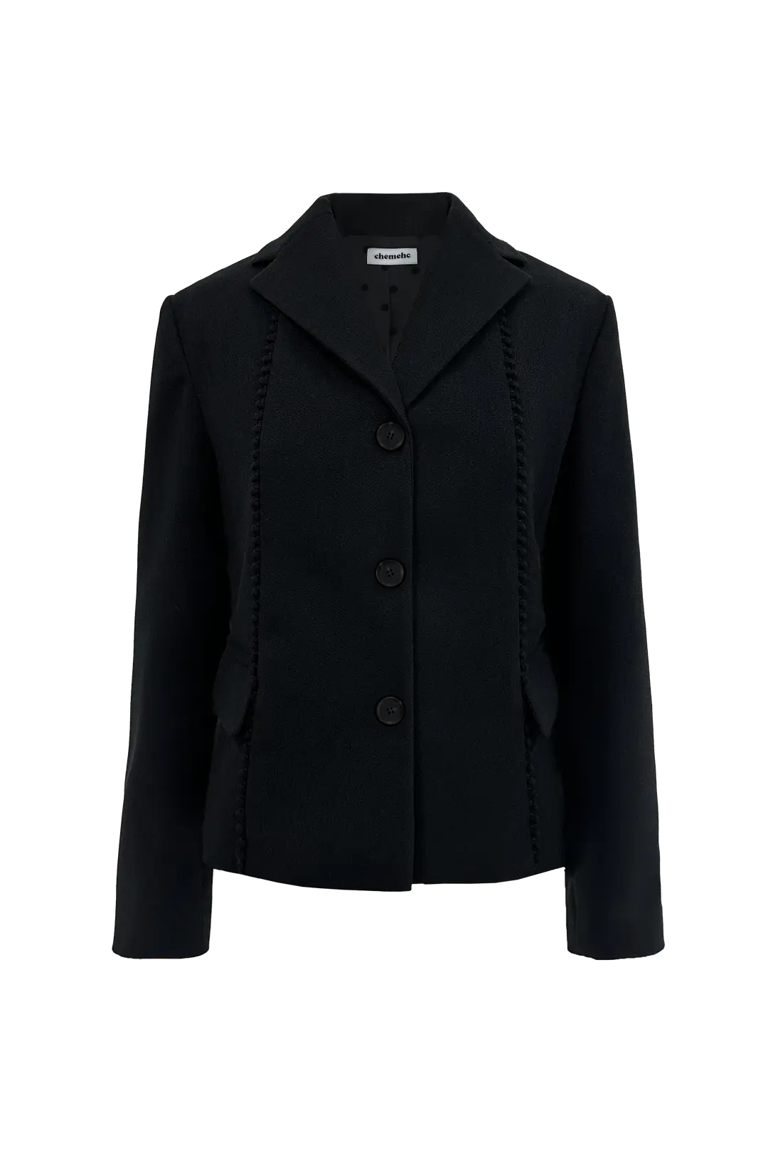 체메씨 POM BOW JACKET (BLACK) 상품 이미지 1