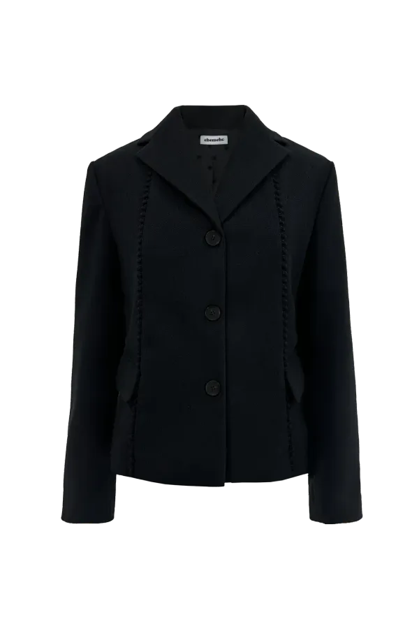 POM BOW JACKET (BLACK)