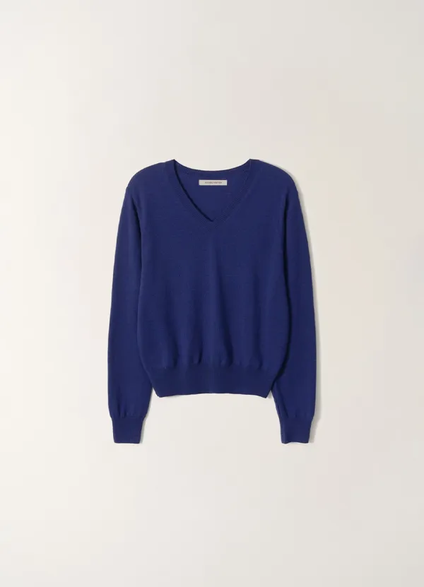 Minty v-neck pullover (Deep navy)