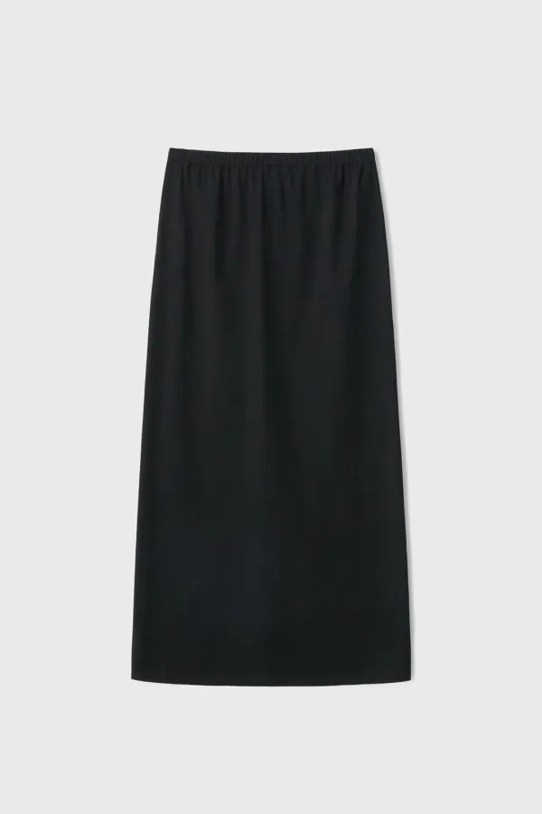 [2nd] Brushed Jersey Skirt (Black)