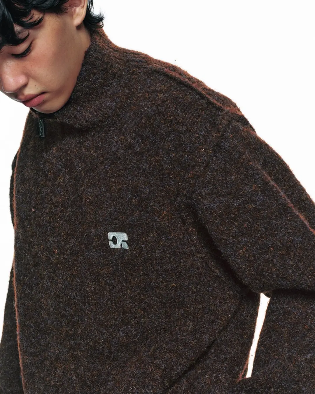 센토르 CENTAUR CALMING KNIT ZIP-UP_BROWN 상품 이미지 2