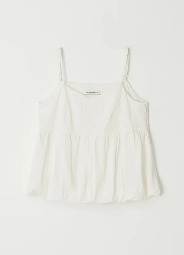 Draping bustier top_WHITE