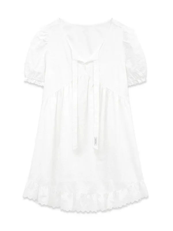FLORAL TIE ONE-PIECE (WHITE)