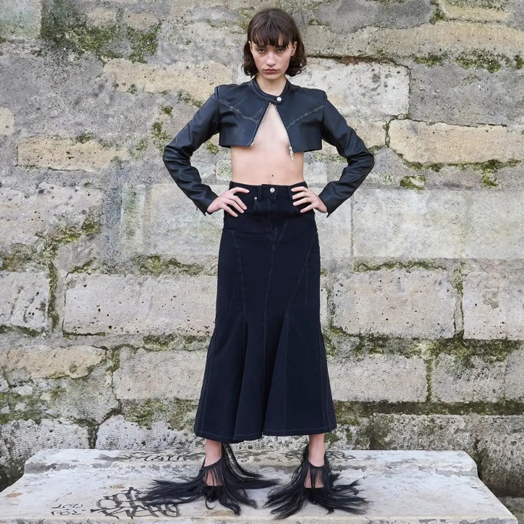 2000아카이브 MERMAID CARGO SKIRT (VINTAGE BLACK) 상품 이미지 3