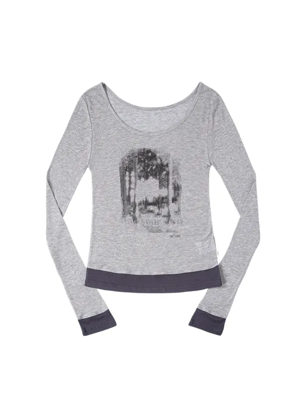 FOREST LAYERED T / GRAY