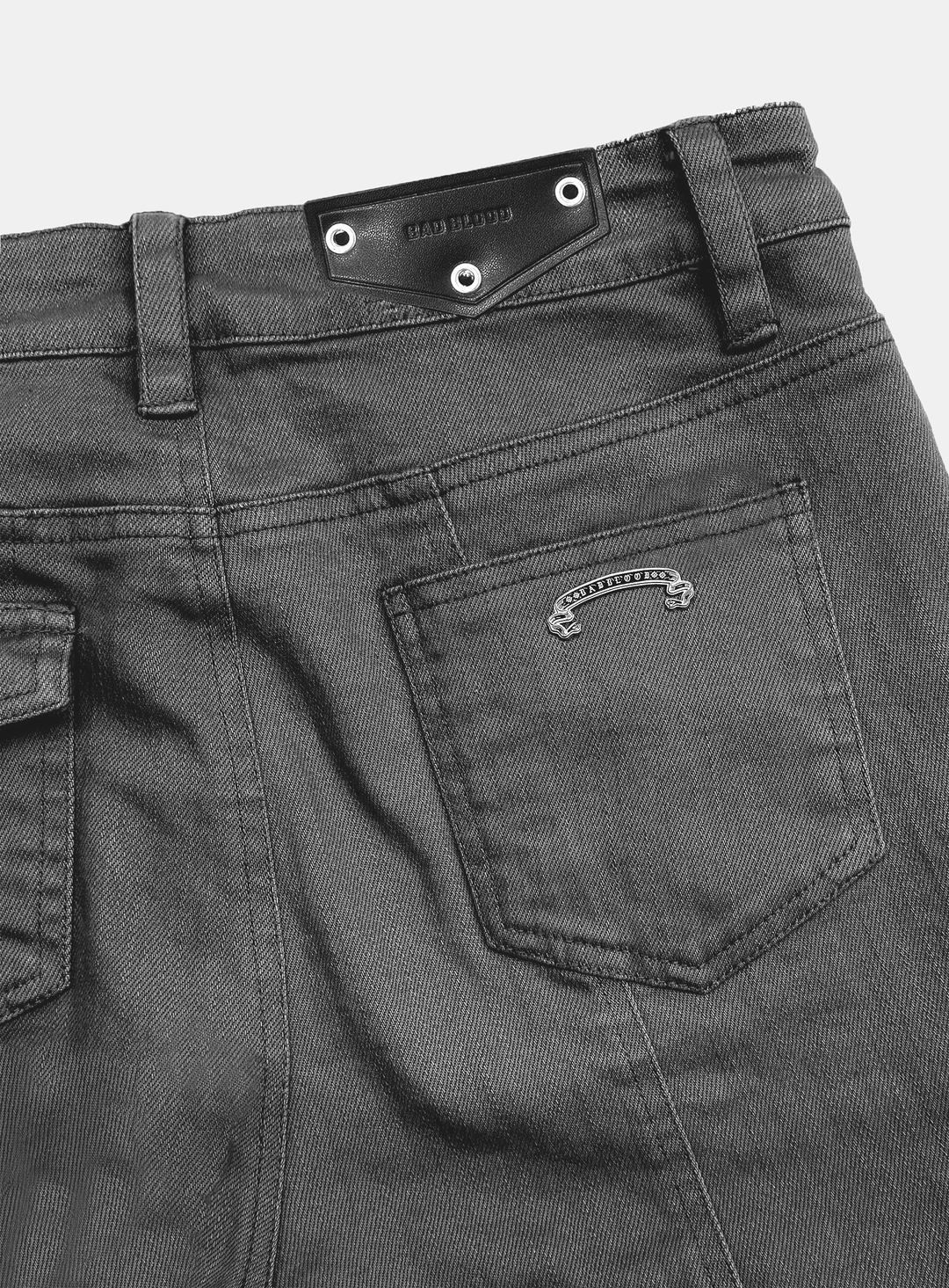배드블러드 [w-pts26-092] 109 Low-Rise Cargo Bootcut Pants - Charcoal 상품 이미지 3
