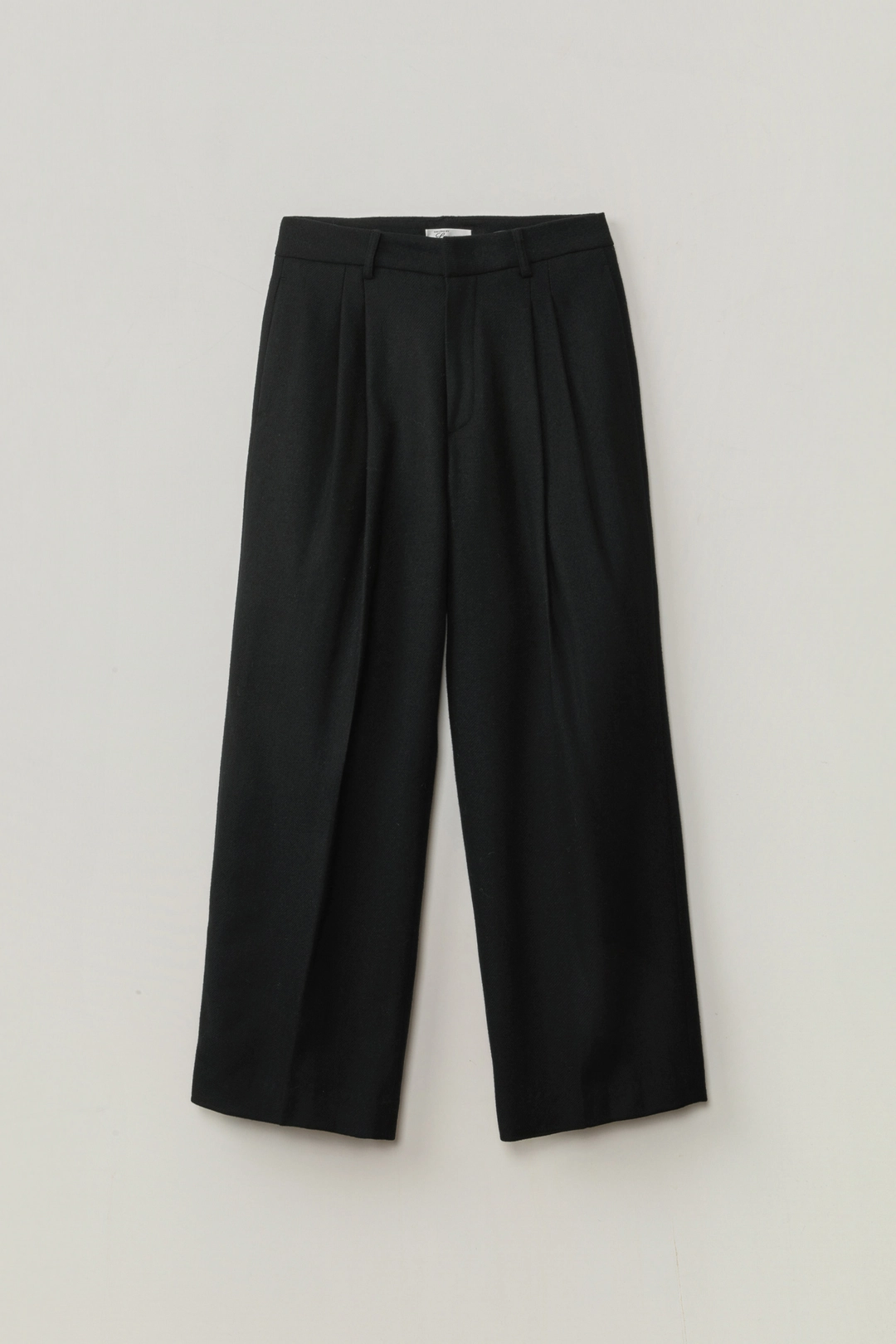 세이지먼트 PEYDEN WOOL PINTUCK SLACKS_BLACK 상품 이미지 1